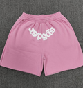 pink sp5der shorts